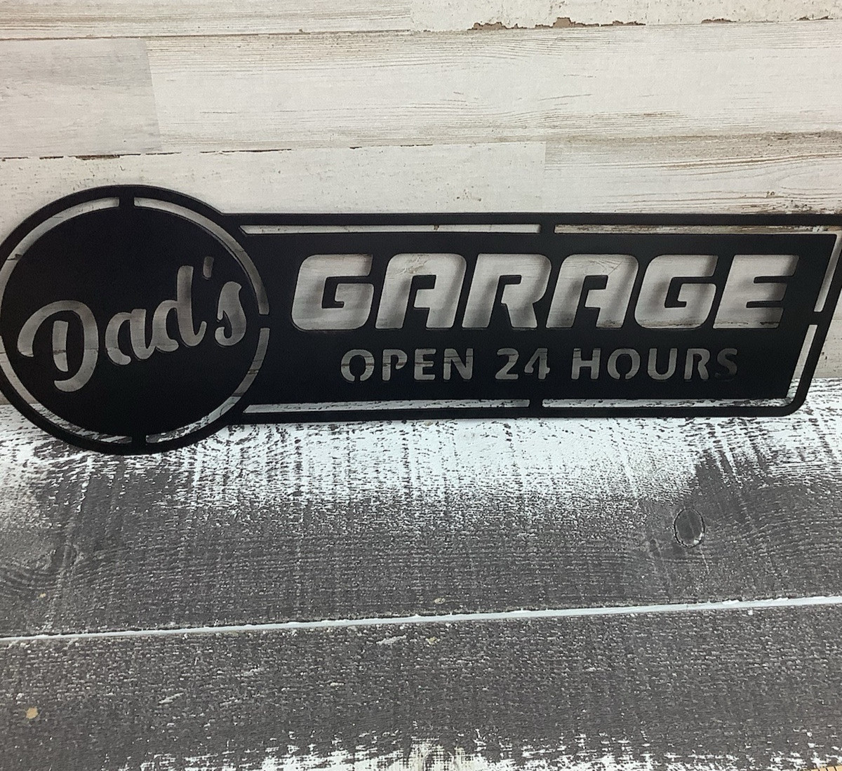 Dads Garage Metal Art Sign 16″x6″ Made in USA