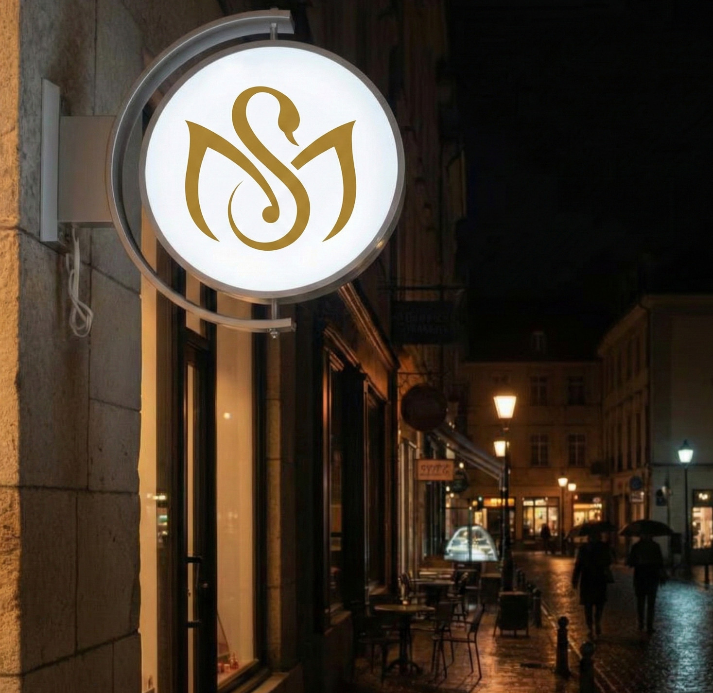 360° Rotating Light Box Sign, Outdoor LED Business Logo, Custom Storefront Sign