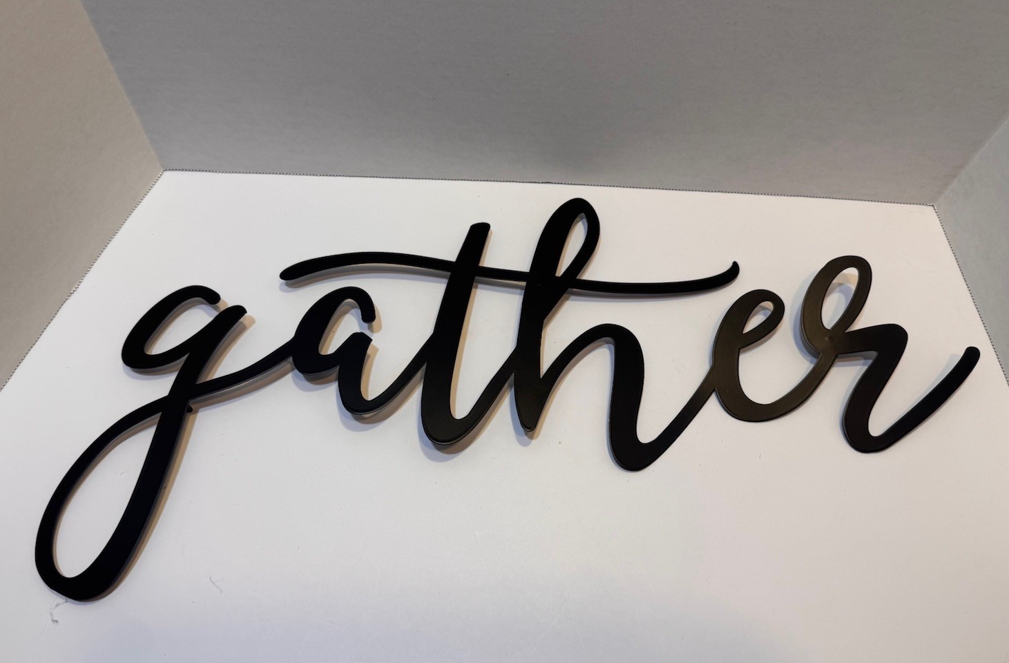 Black Metal Gather Letter Display Decorative Wall Mounted Sign