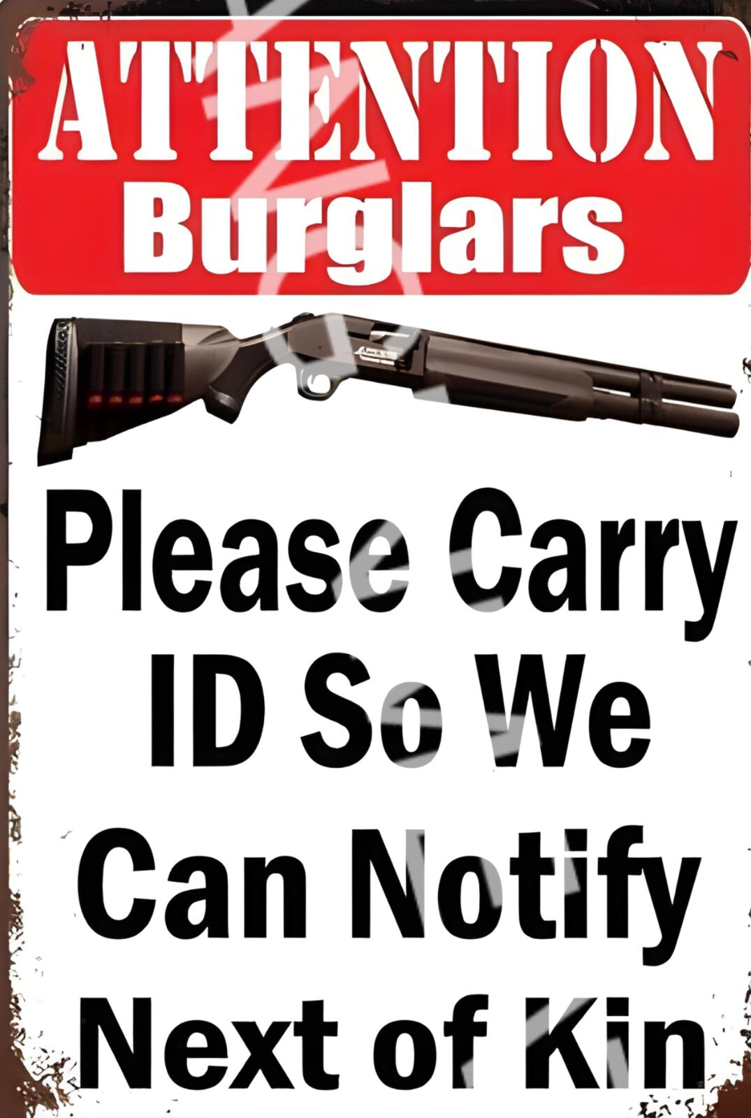 Aluminum Metal Sign Please Carry ID 8×12 Inch Outdoor Weatherproof USA
