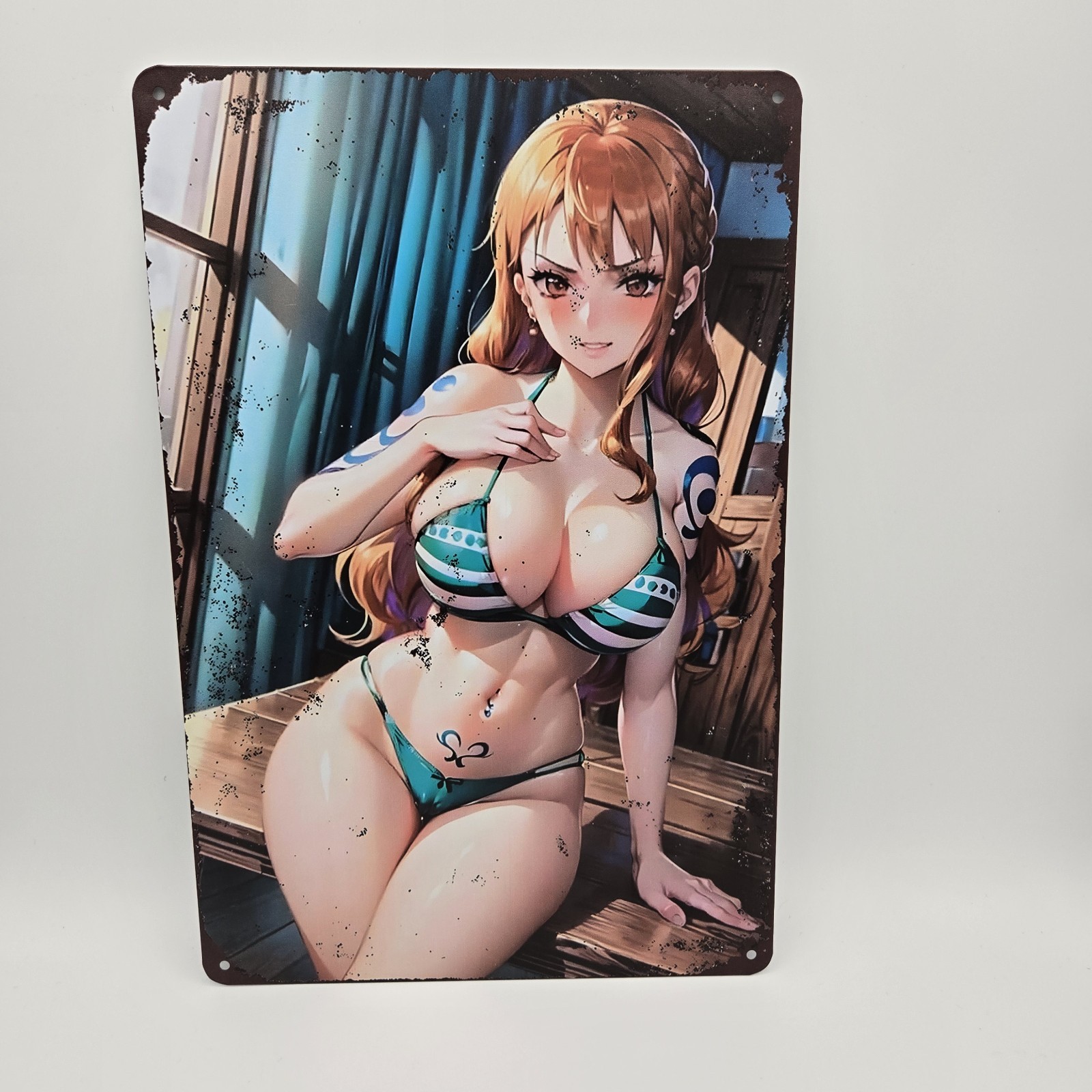 Pinup Anime Girl Metal Tin Sign Wall Posters 8×12