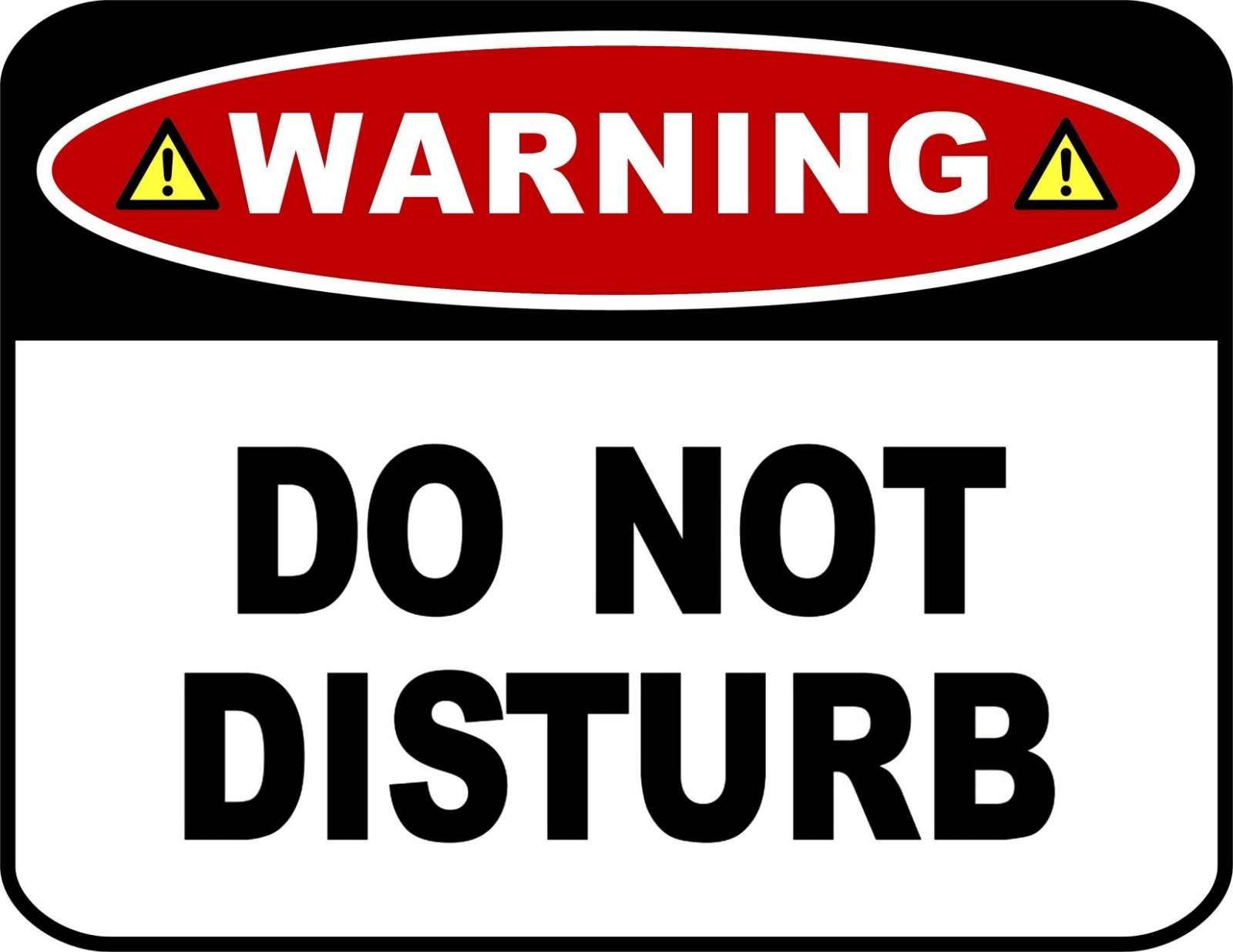 Warning Do Not Disturb 11.5″ x 9″ Laminated Funny Sign