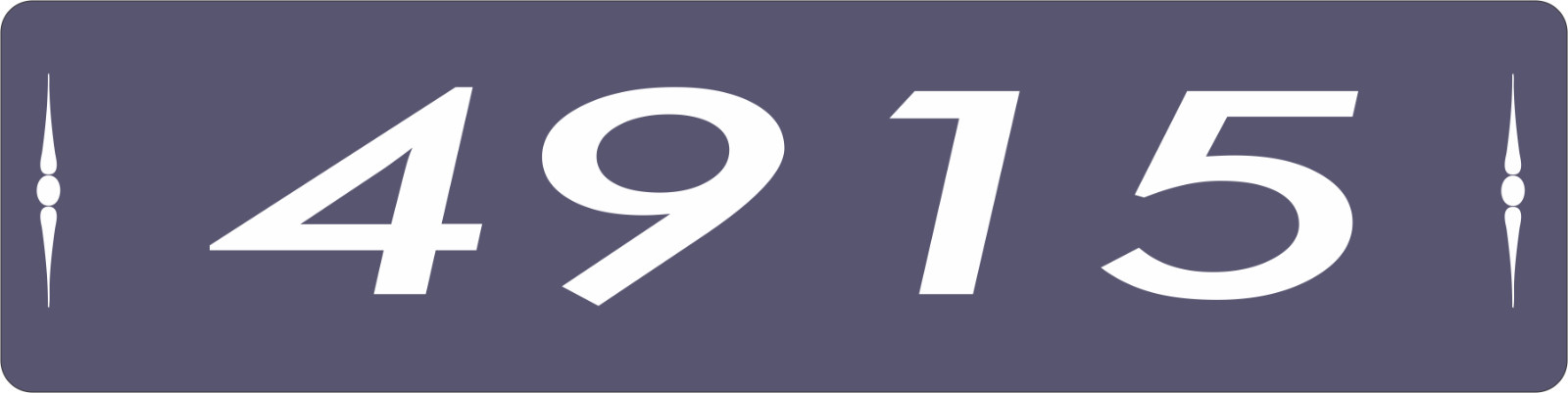Personalized Aluminum Metal Address Sign Customized With Custom Number 3″ x 12″
