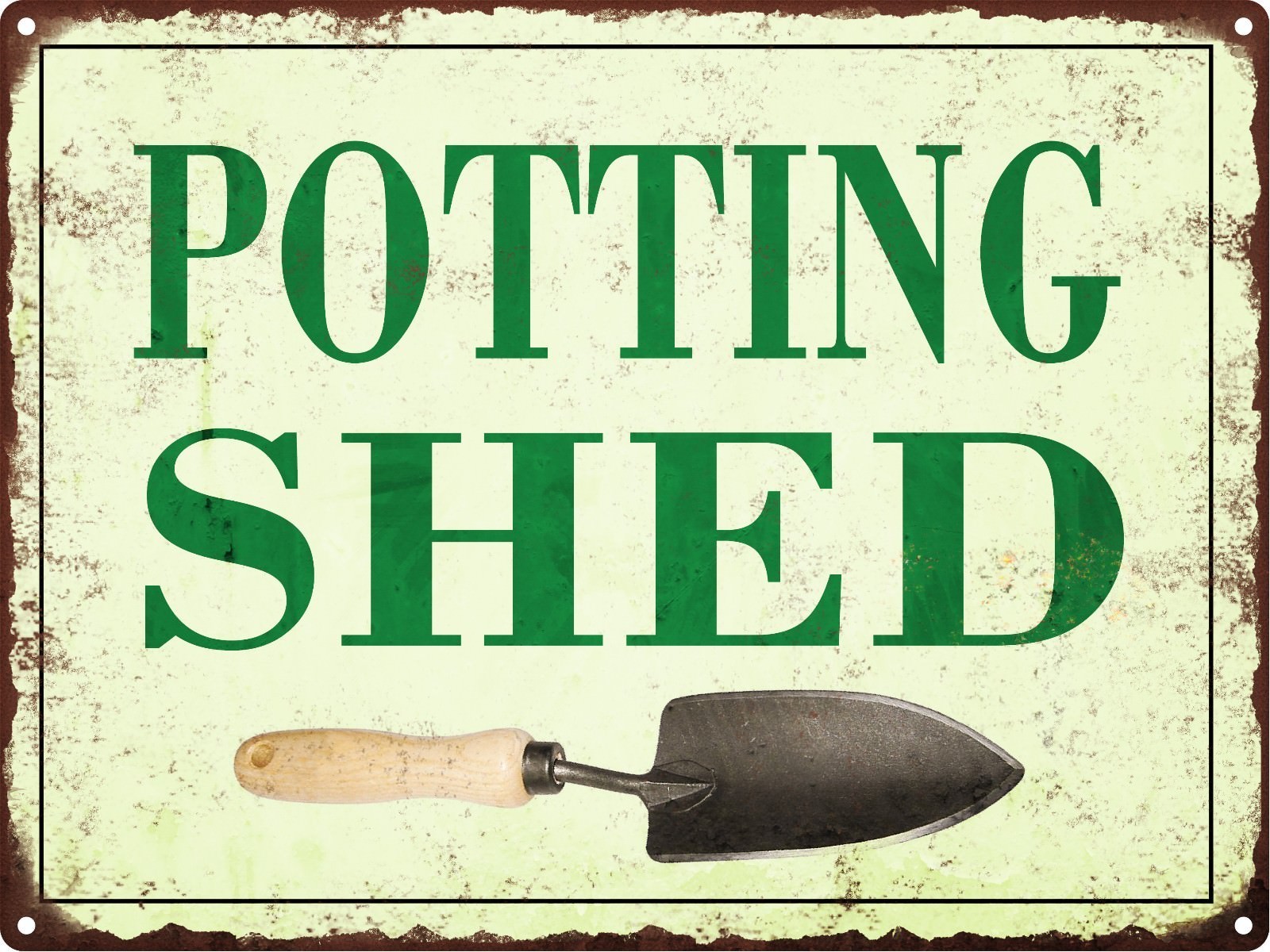 Potting Shed Metal Sign Vintage Look Rustic Garden Flowers Retro 9×12 SS42