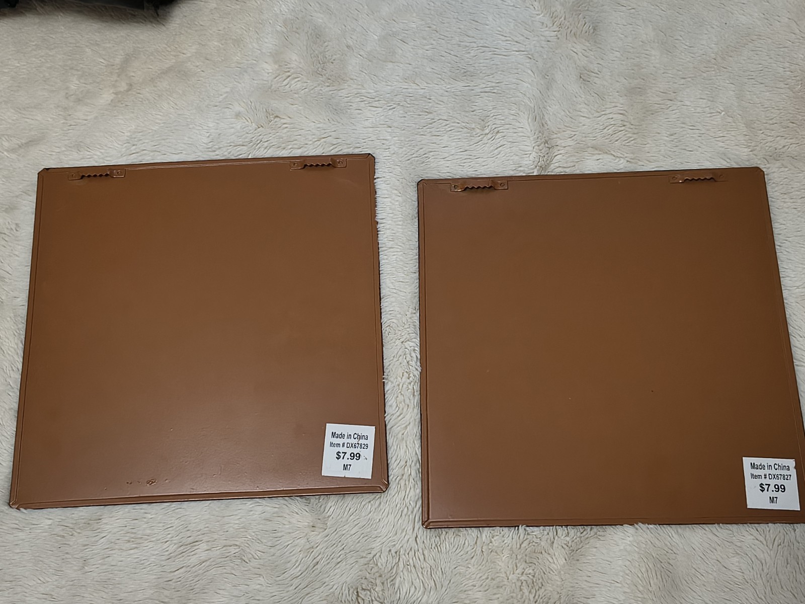 Set of 2 Metal Architecture Wall Art Pictures Plaques 9.5″