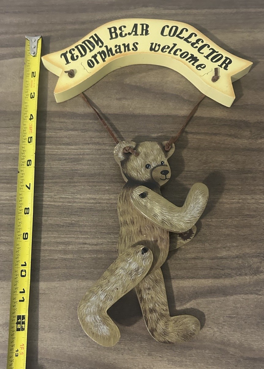 Tender Hearts Treasures Teddy Bear Collector Sign Wall Decoration
