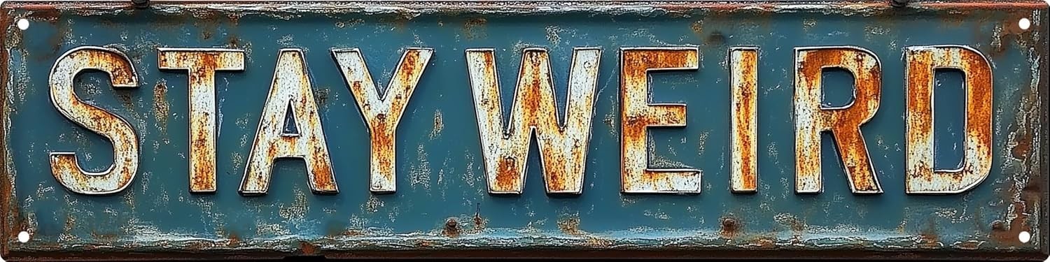Go On Git Street Sign Retro Funny Wall Decor Metal Tin Signs Fall Season Horror