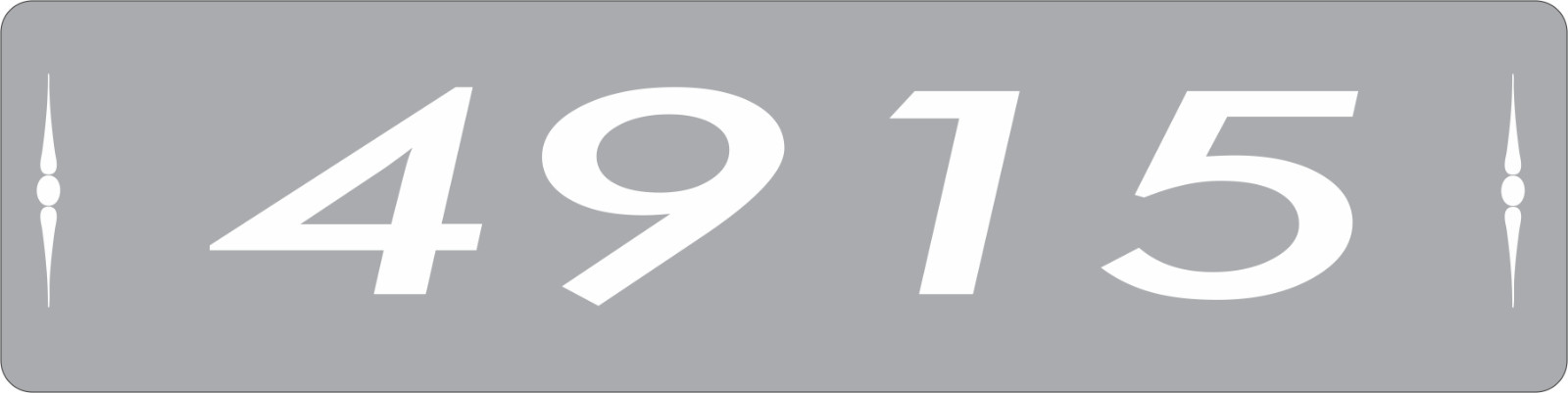 Personalized Aluminum Metal Address Sign Customized With Custom Number 3″ x 12″