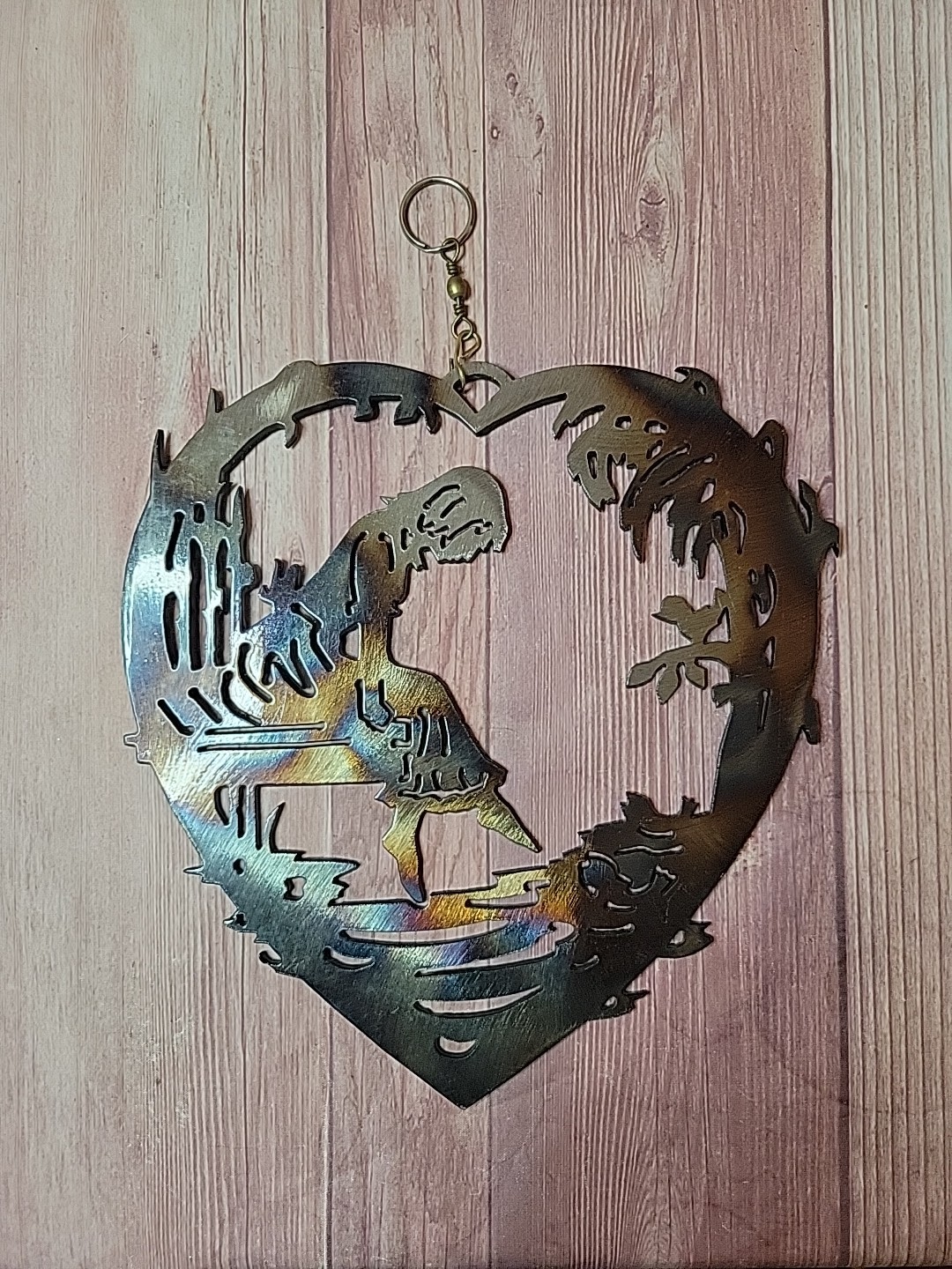 Plasma Cut Metal Art – Girl At The Dock