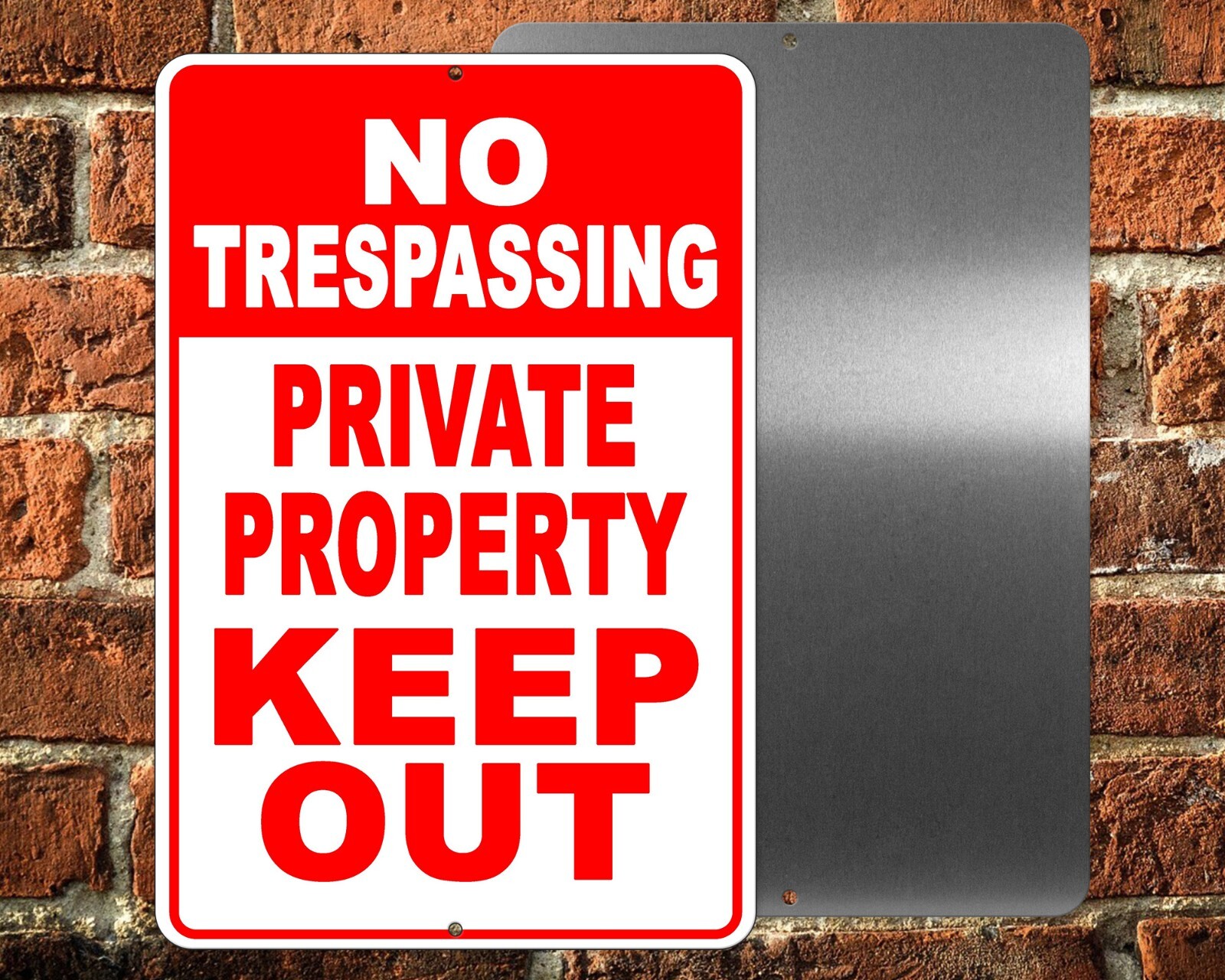 No Trespassing Private Property Keep Out Aluminum Metal Sign 3 SIZES USA SNT013