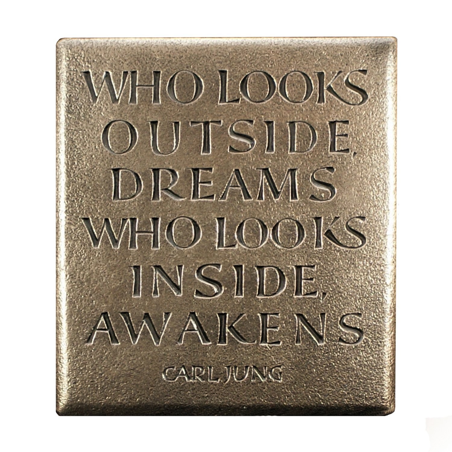 Inspirational Quote Plaque 5×5 Bronze Wall Hanging Made in Ireland