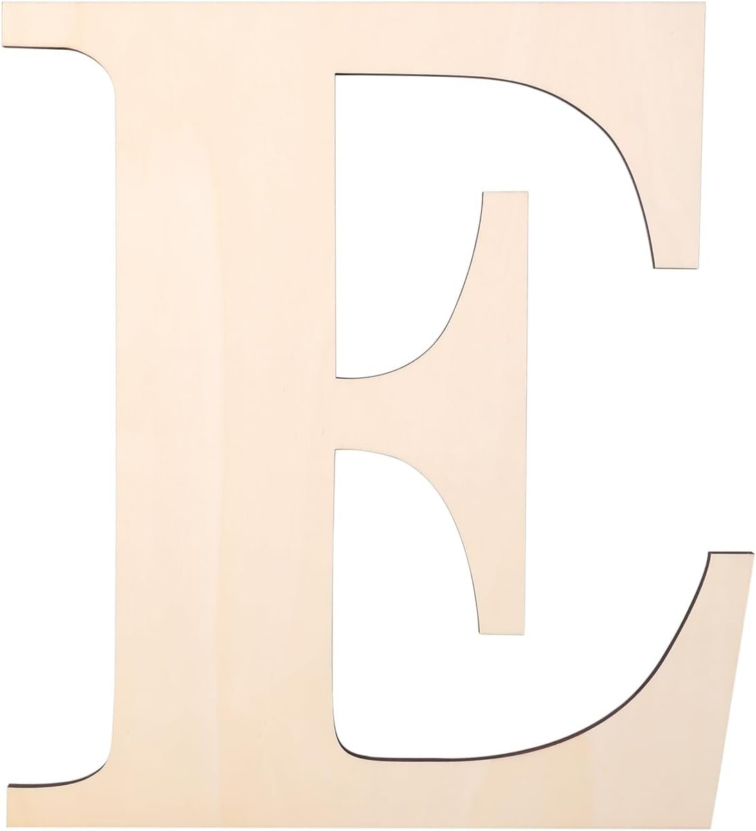 12 Inch Wooden Letter, Smooth Surface Wood Letters for Wall Decor, 1/5 INCH Blan