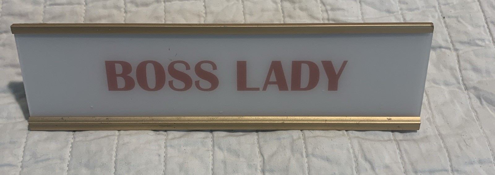 Boss Lady Rose Gold Novelty Desk Sign