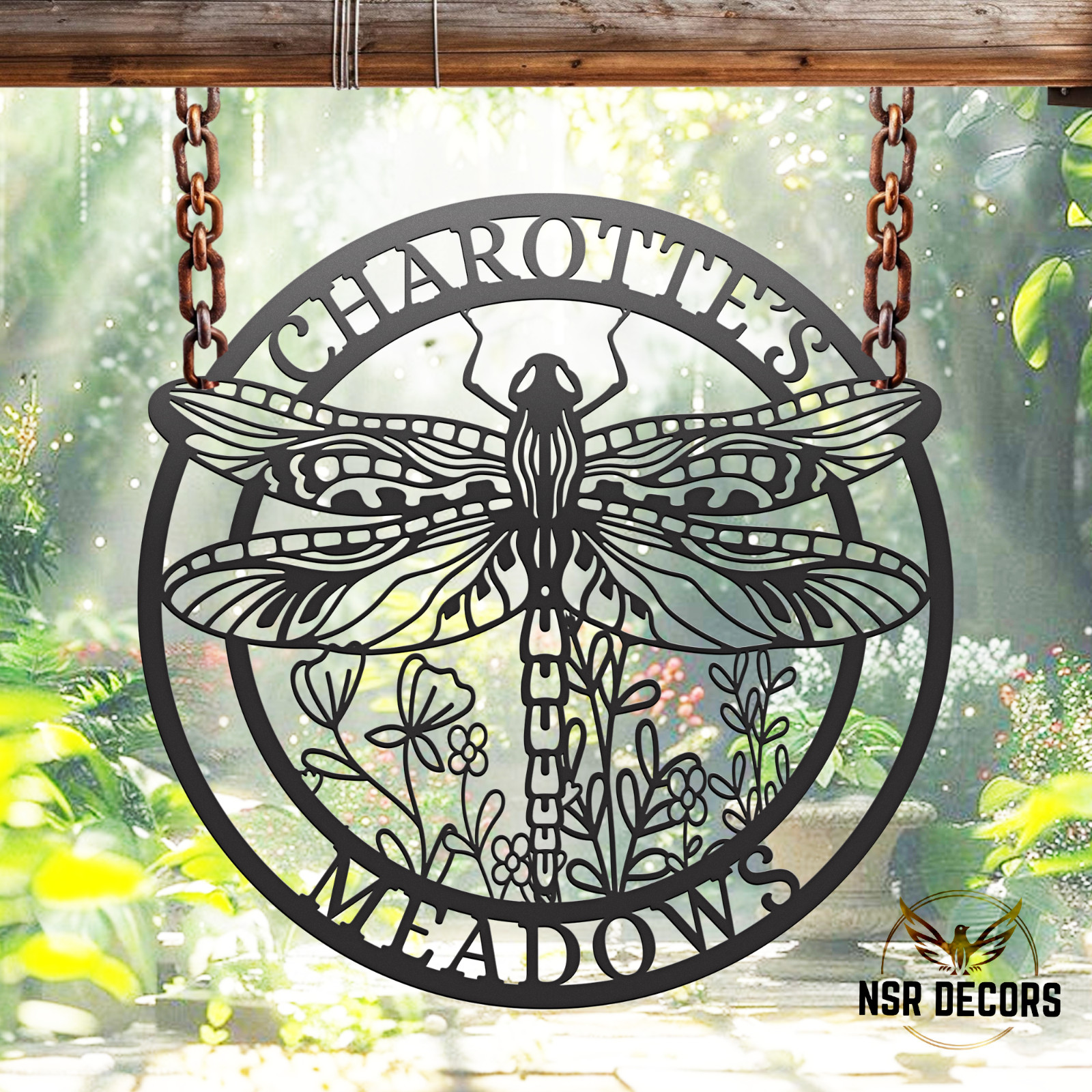 Custom Dragonfly Garden Sign, Gardening Gift, Garden Décor, Gift For Her