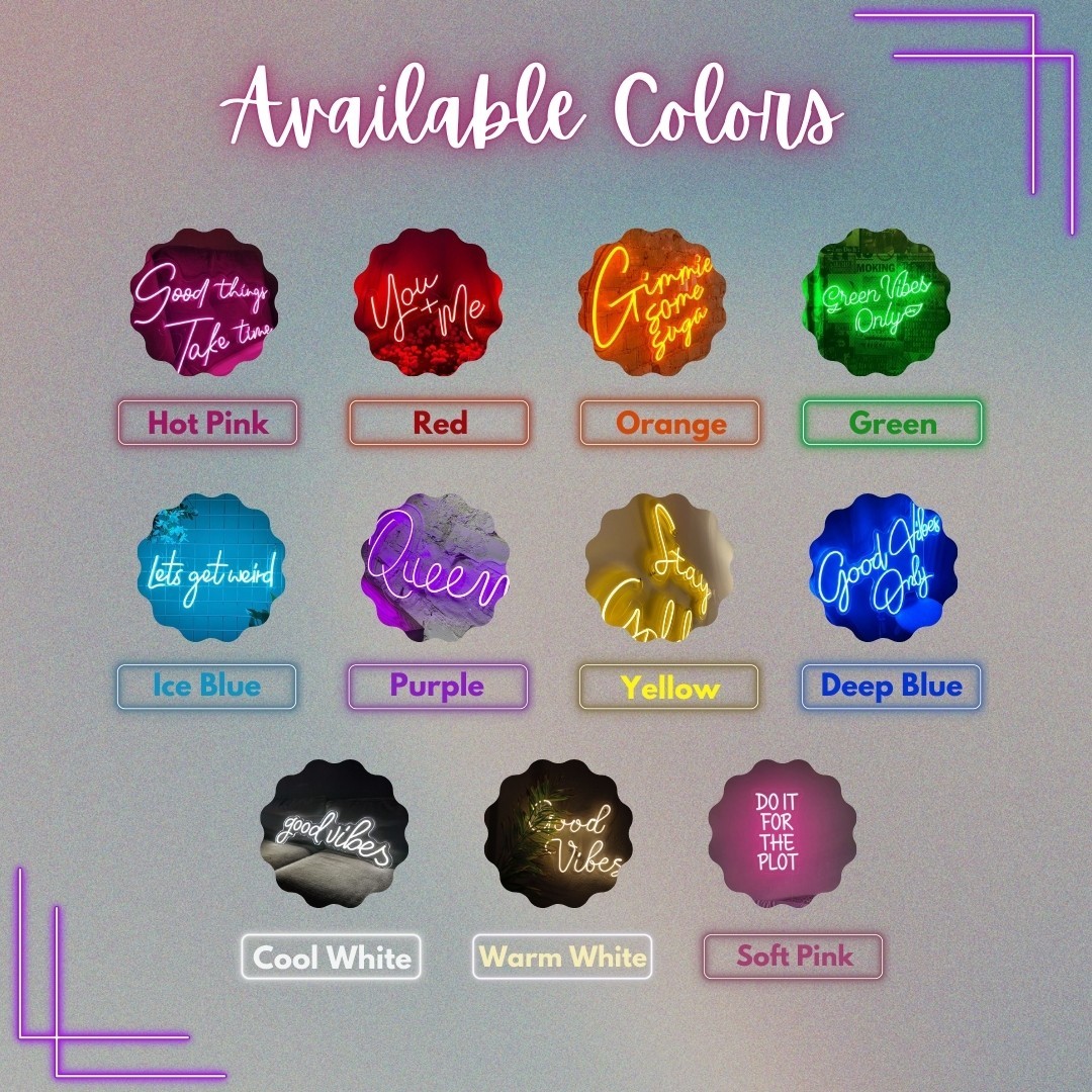Handcrafted Personalised Neon Lights – Custom Name & Logo LED Wall Hangings