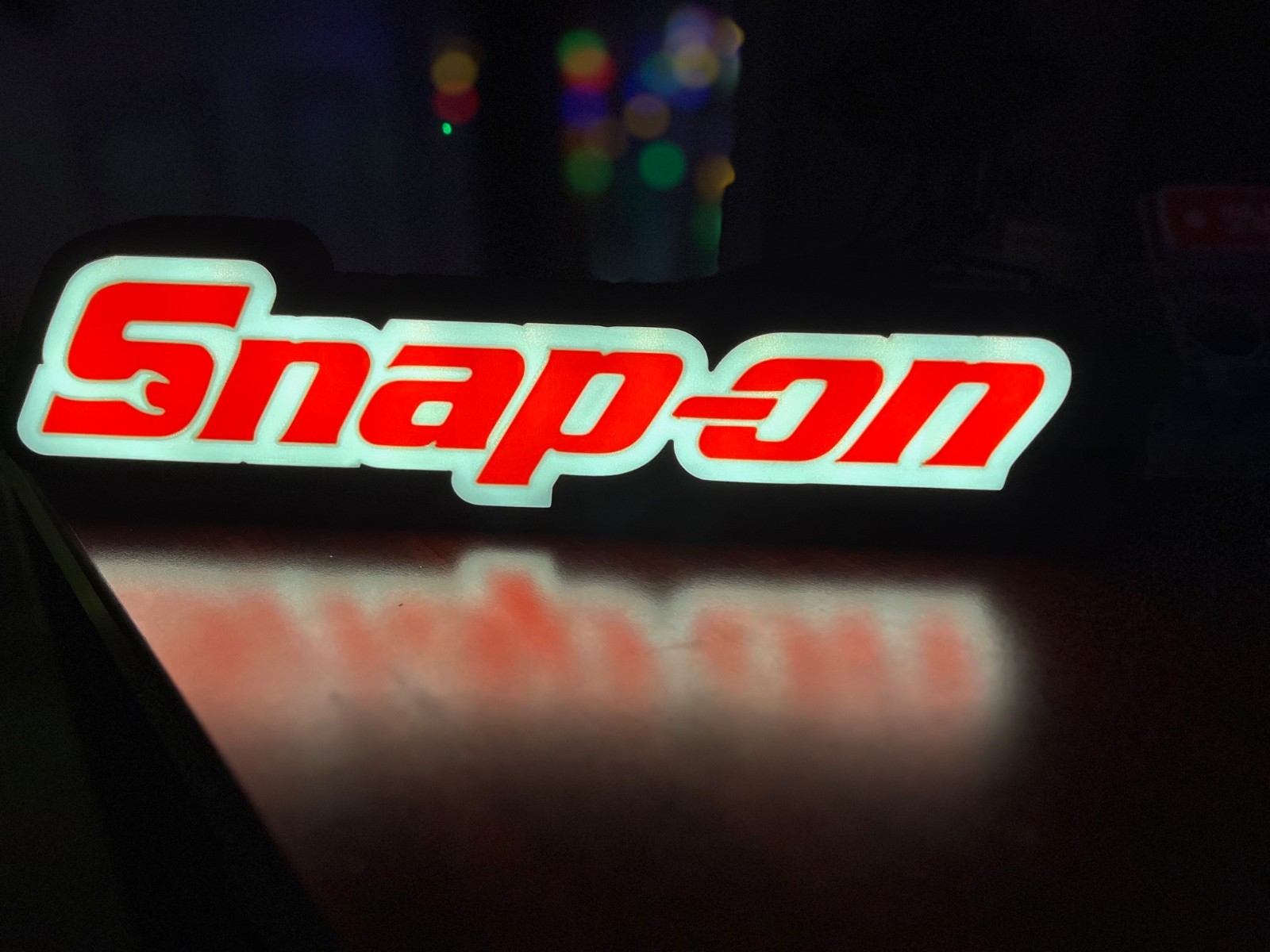 Snap-on Logo LED Back lit Light Box Sign Garage Shop Man Cave Decor 3D printed