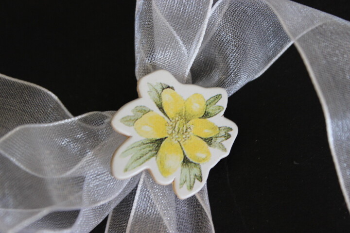 Sierra Yellow Light Green Blue Lavender Painted Wooden Letters with Sparkles