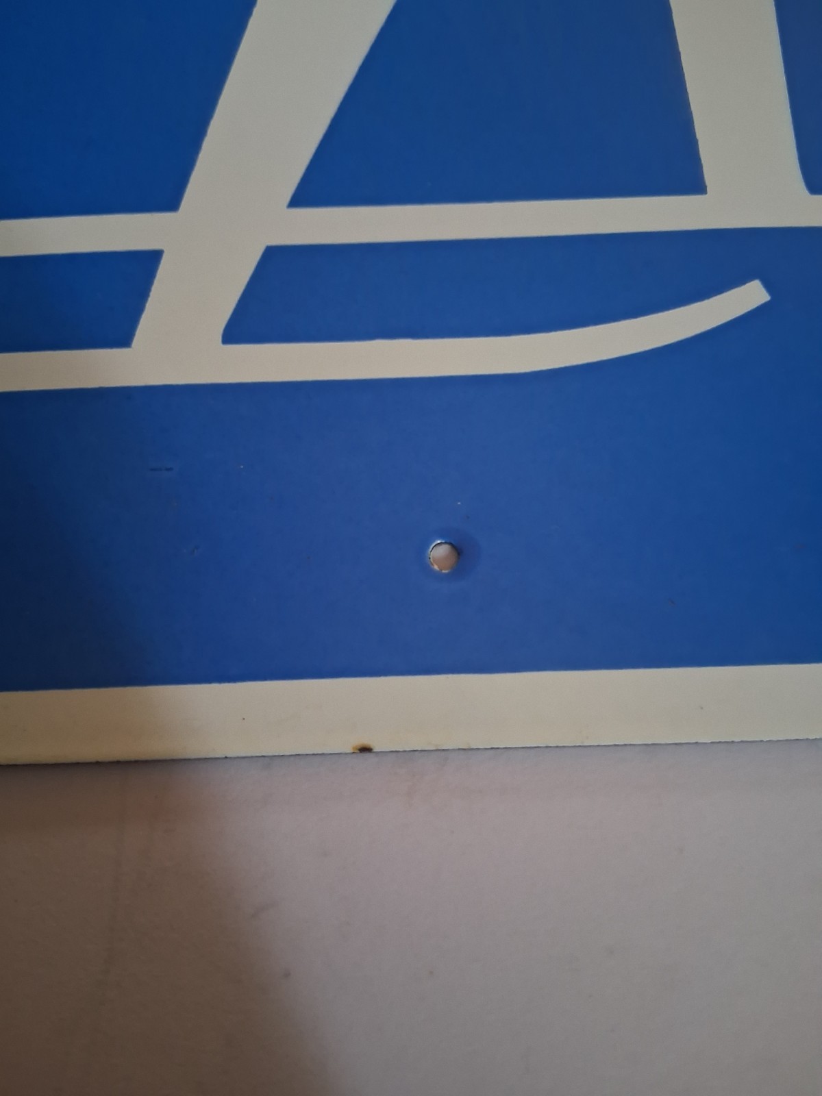 Blue And White Cross Country Sking Metal 12″x12″ Square Used