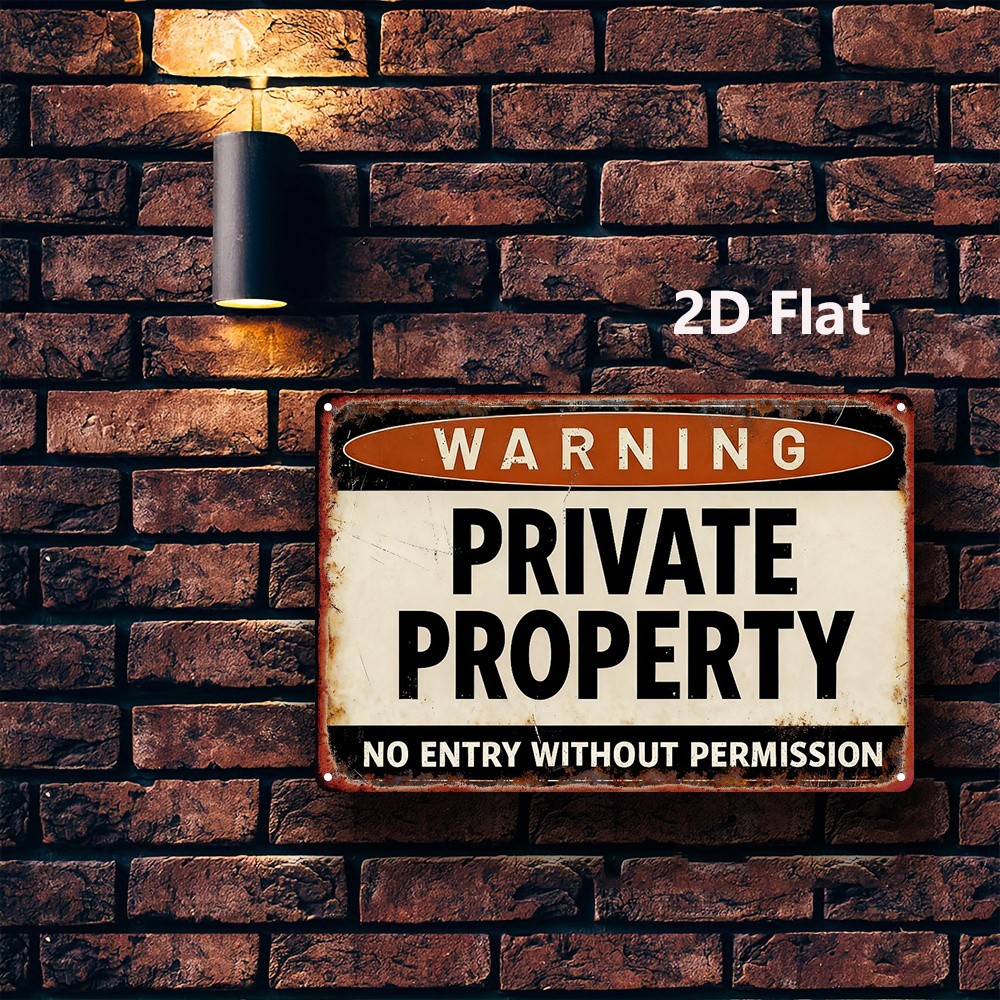 20.32*30.48 cm Metal Warning Private Property Sign